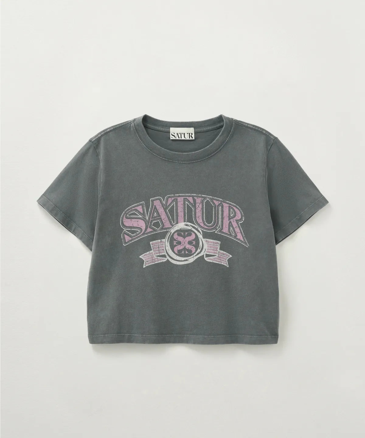 [Park Gyu-young Pick] Satur Arch Logo Pigment Washed Short Sleeve T-Shirt