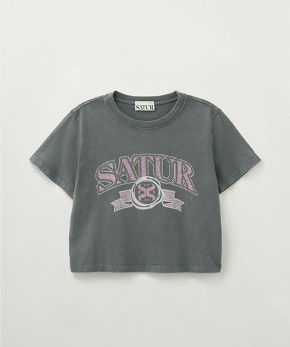 [Park Gyu-young Pick] Satur Arch Logo Pigment Washed Short Sleeve T-Shirt