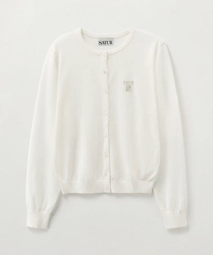 [Park Gyu-young wearing] Satur (W) Sheer Linen Long Sleeve Cardigan