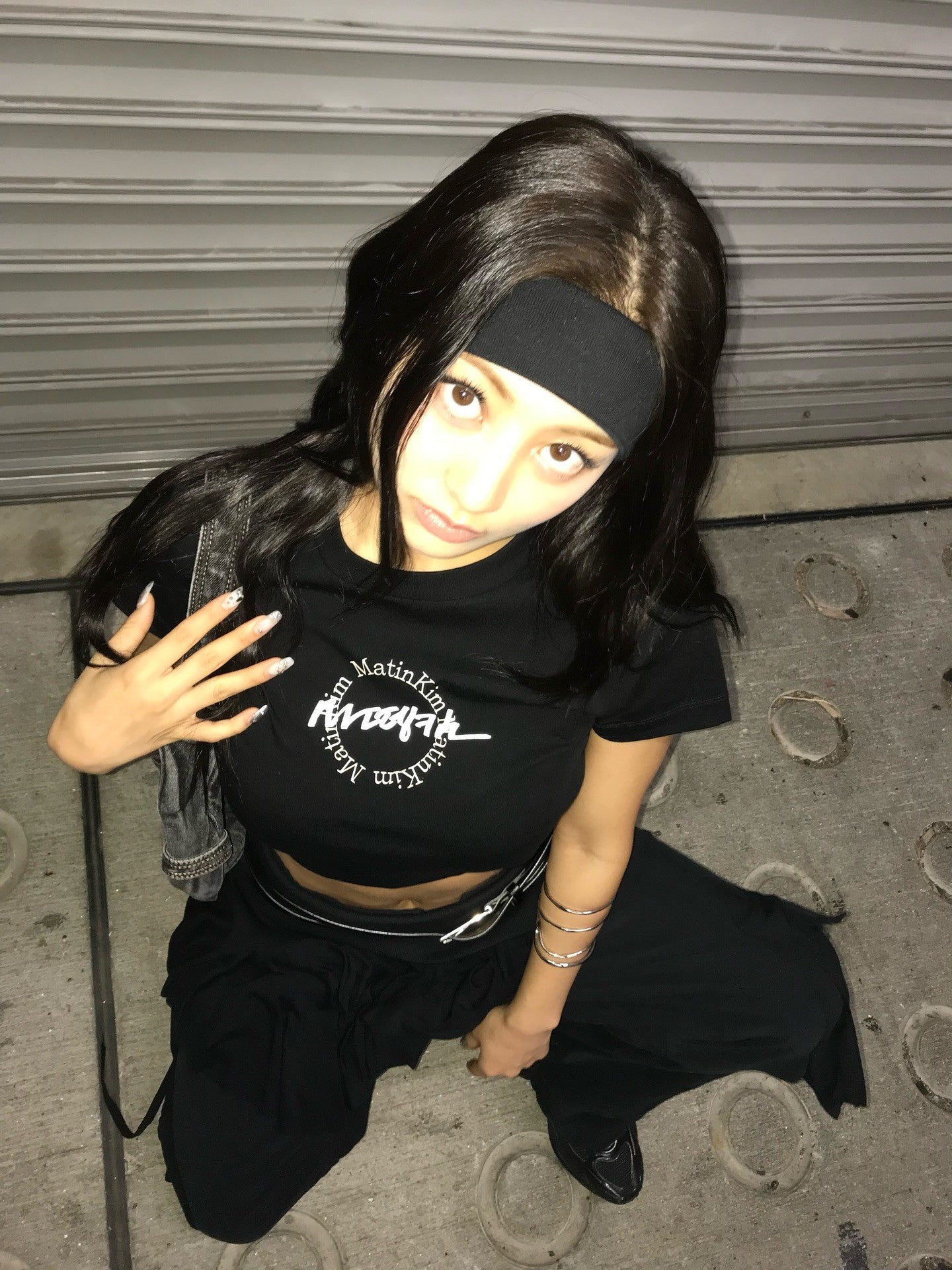 [Twice Jihyo Pick] Matin Kim Hangeul Cirlc Point Logo Top for Women