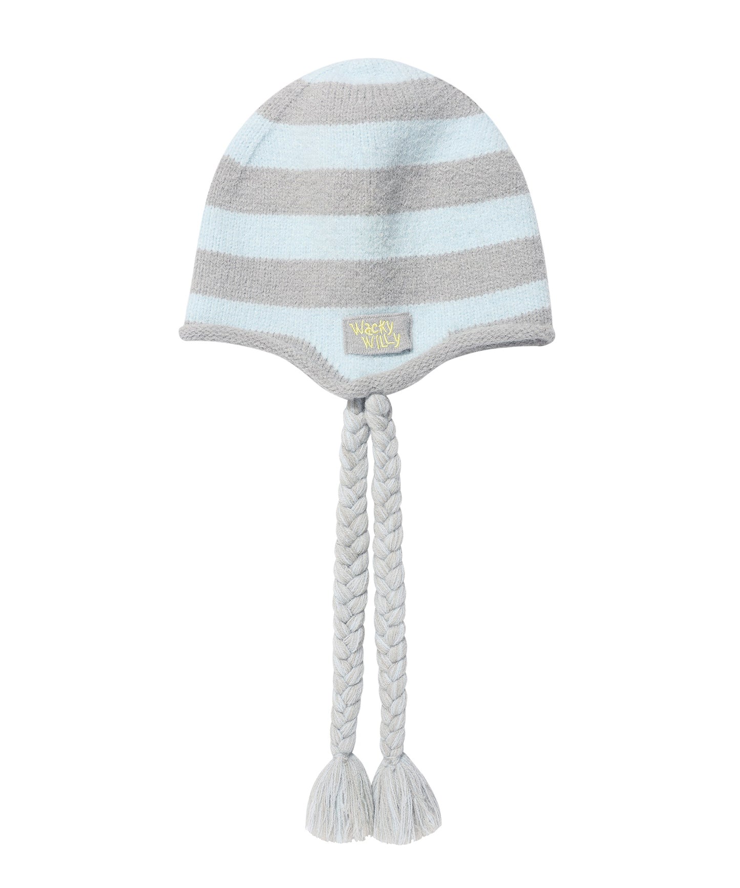 [AESPA Giselle Worn] WACKY WILLY Striped tassel beanie / Knit Muffler / Knit Gloves (2 colors)