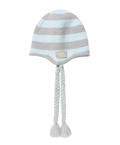 [AESPA Giselle Worn] WACKY WILLY Striped tassel beanie / Knit Muffler / Knit Gloves (2 colors)