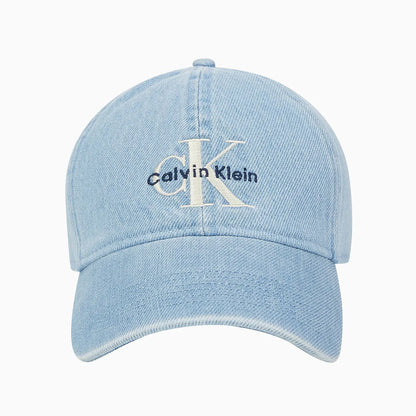 [BTS Jungkook Worn] Calvin Klein Jeans Unisex Monogram Denim Embroidered Ball Cap