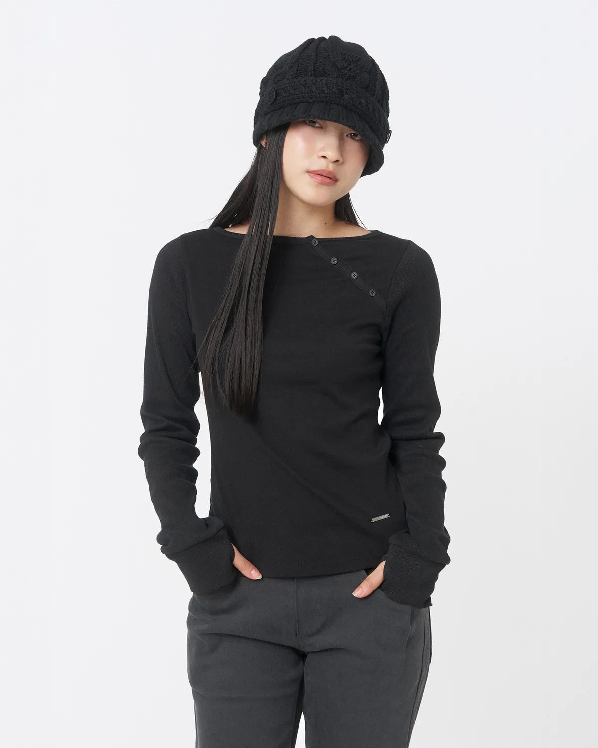 [Cho Yi-hyun Pick] Miseki Seoul Slash Button Long Sleeves