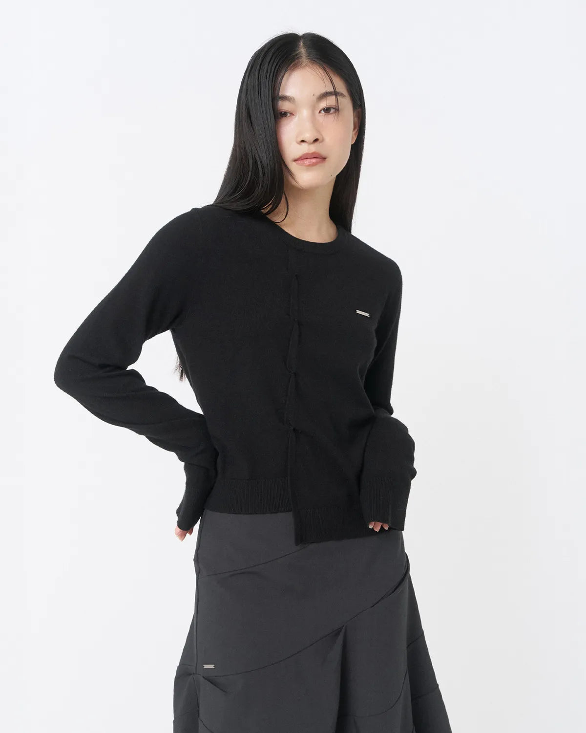 [Cho Yi-hyun Pick] Miseki Seoul Origami Pleats Knit Top