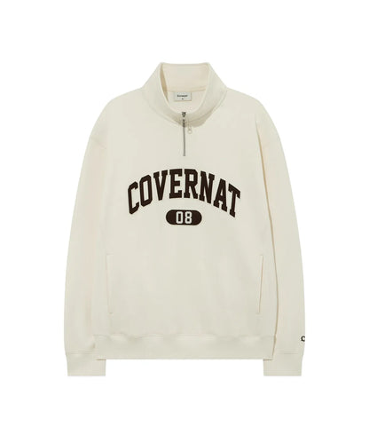 [TXT Soobin Worn] Covernat Arch Logo Half Zip-up Sweatshirt