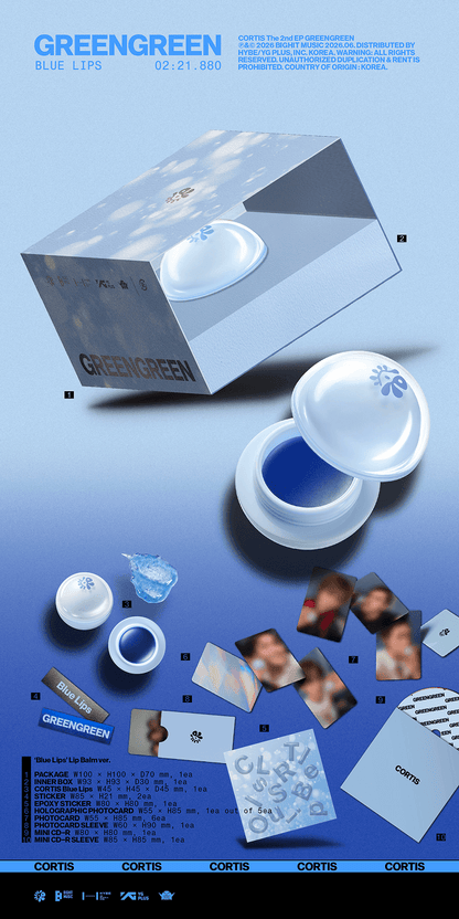 CORTIS - The 2nd EP GREENGREEN ('Blue Lips' Lip Balm Ver.)