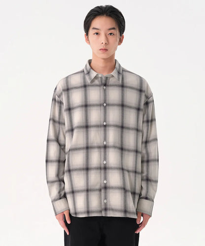 [Lee Do-hyun Pick] 25FW MS Relaxed Flannel Ombre Check Shirt