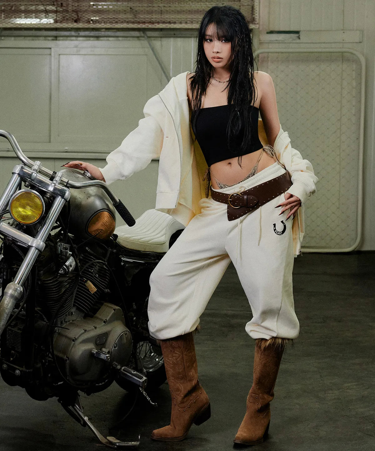 [Kiss Of Life Natty] Plac Women Loose Fit Sweatpants