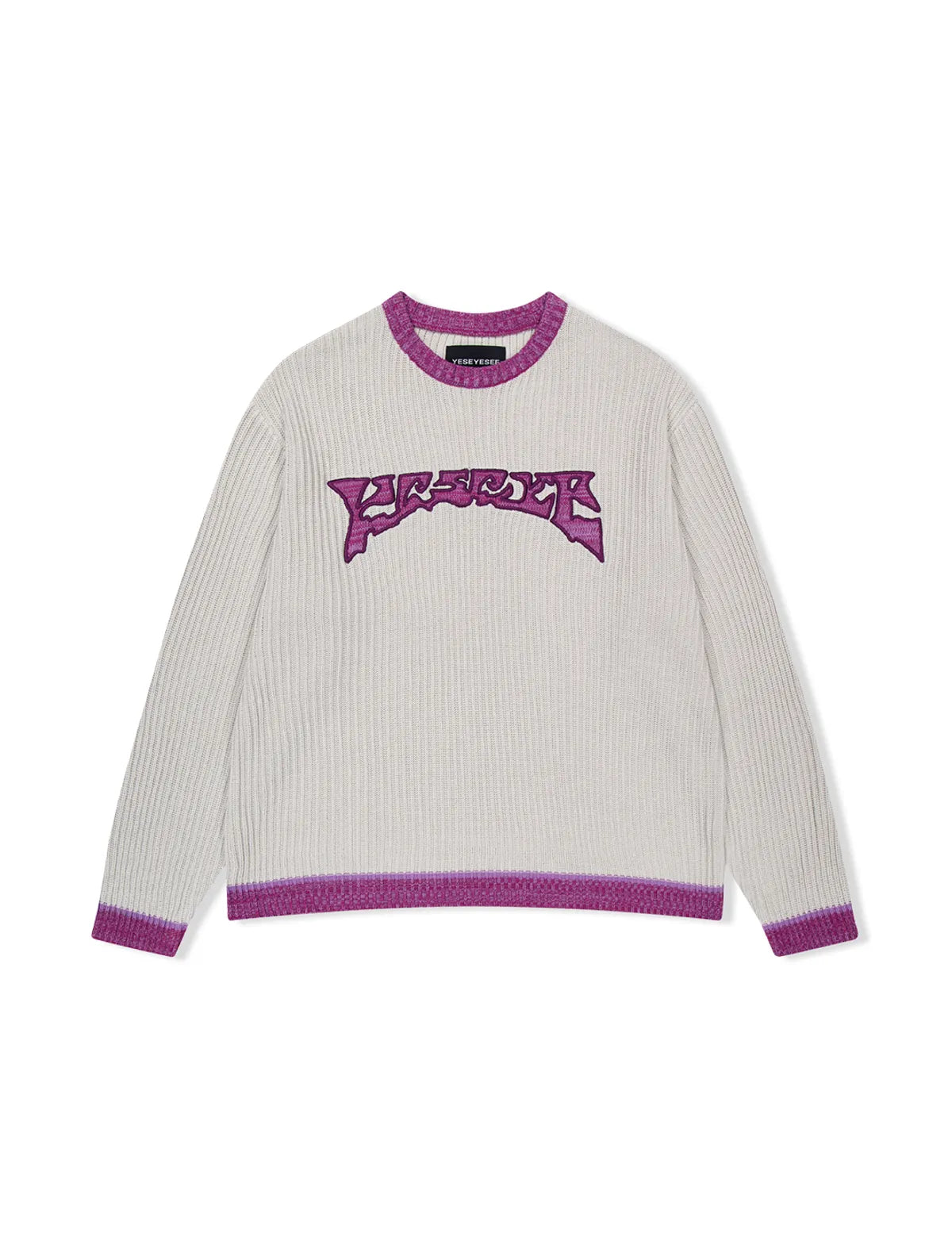 [LNGSHOT Ryul Worn] YESEYESEE Logo Applique Knit Pullover
