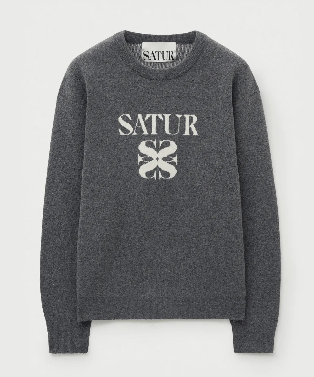 [Riize Pick] 25FW Satur Basic Logo Jacquard Crew Neck Knit