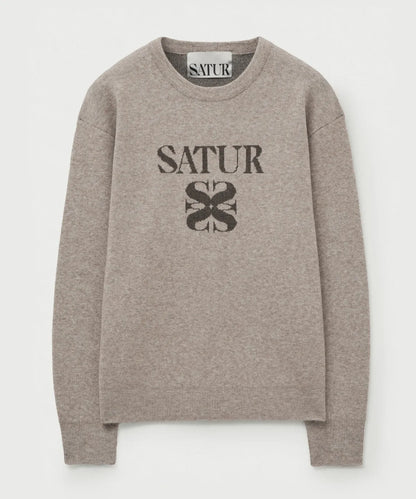 [Riize Pick] 25FW Satur Basic Logo Jacquard Crew Neck Knit