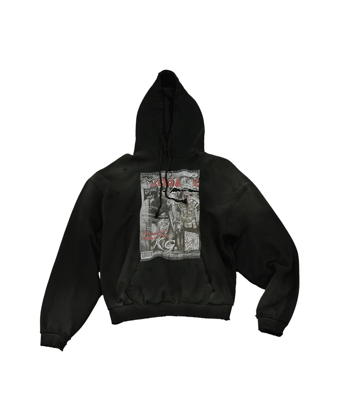 [Hearts2Hearts Ian, Treasure Jaehyuk & Lngshot Woojin Worn] GRAILZ X KOIN SEOUL Magazine Dirty Hoodie
