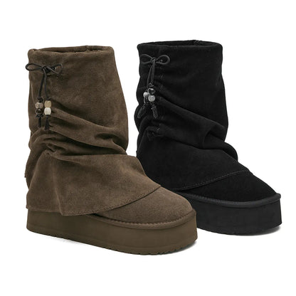 Rockfish Weatherwear Gathered Maxi Folded Boots Middle