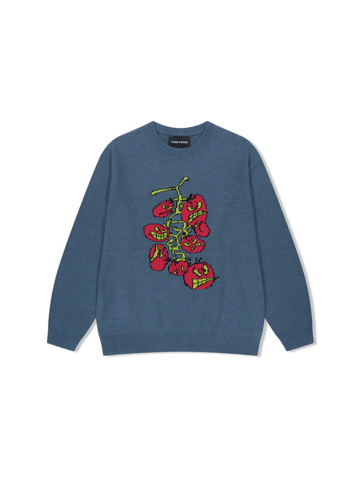[Ateez San Worn] YESEYESEE Cherry Tomatoes Graphic Knit Pullover
