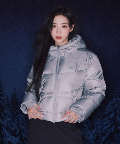 [Aespa Winter Pick] New Balance Women Flying Hooded Short Down