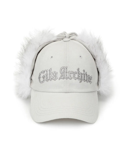 Gila Archive Faux Fur Hotfix Logo Earflap Cap