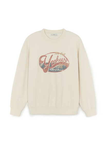 [Karina Pick] 25FW MLB Varsity Vintage Graphic Man-to-Man Boston Red Sox