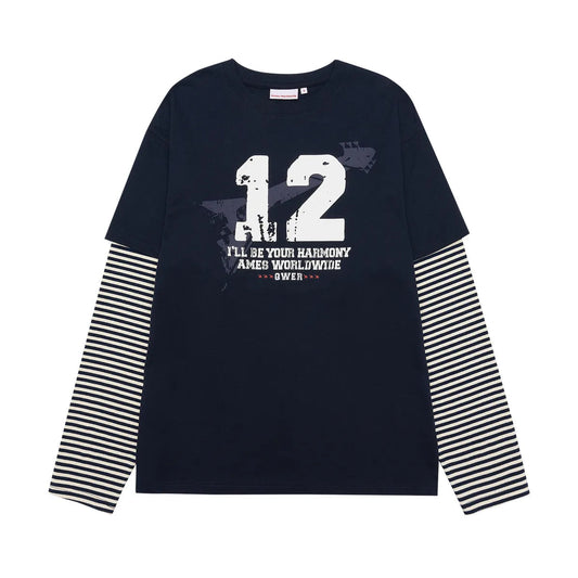 [Qwer X Ames ] Qwer Numbering Layered LS Tee