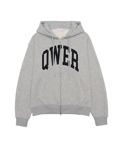 [Qwer X Ames ] 25FW QWER Basic Applique Hoodie Zip-Up