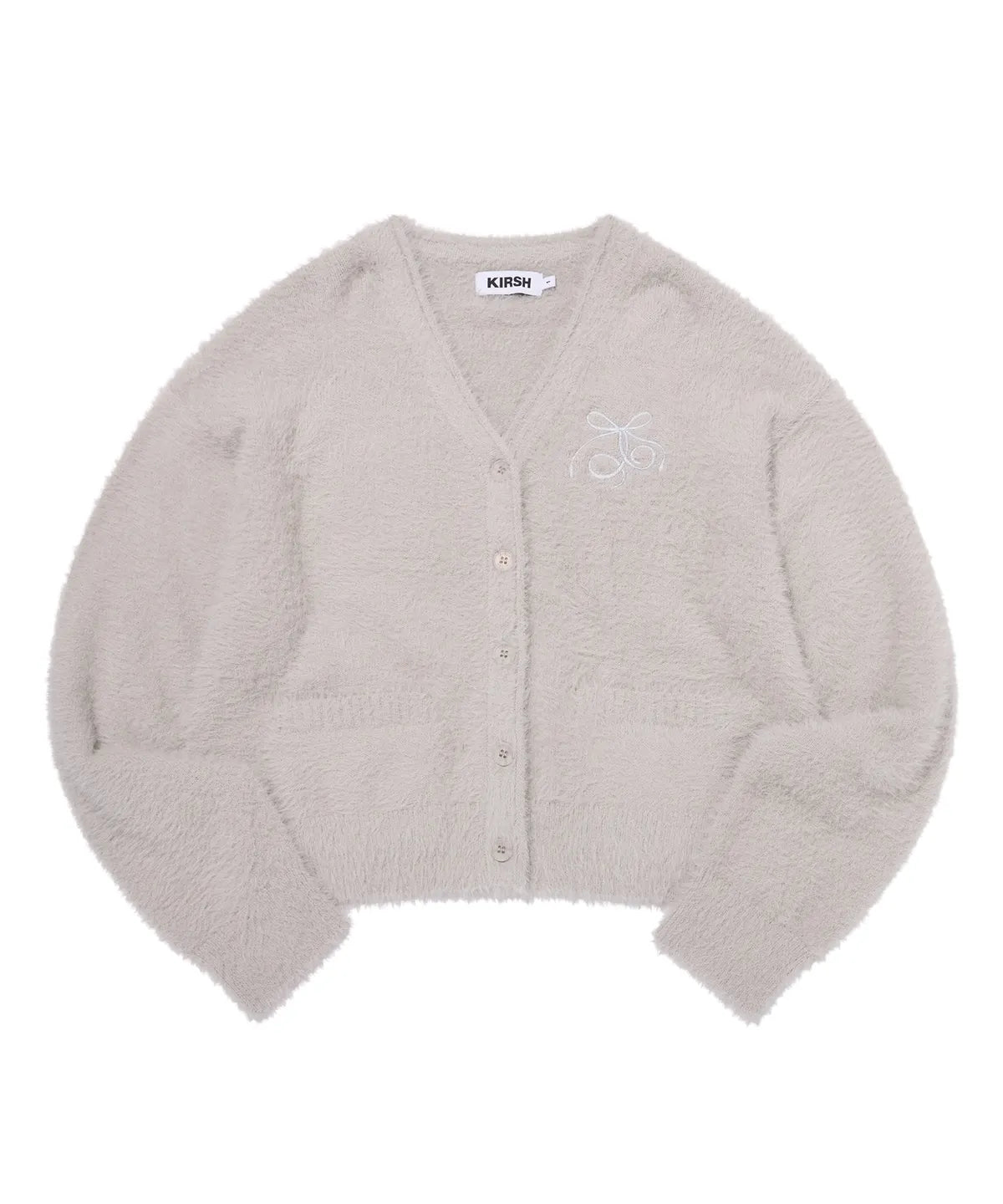 [Taeyeon Worn] Kirsh Ribbon Cherry Loose-Fit Hairy Cardigan