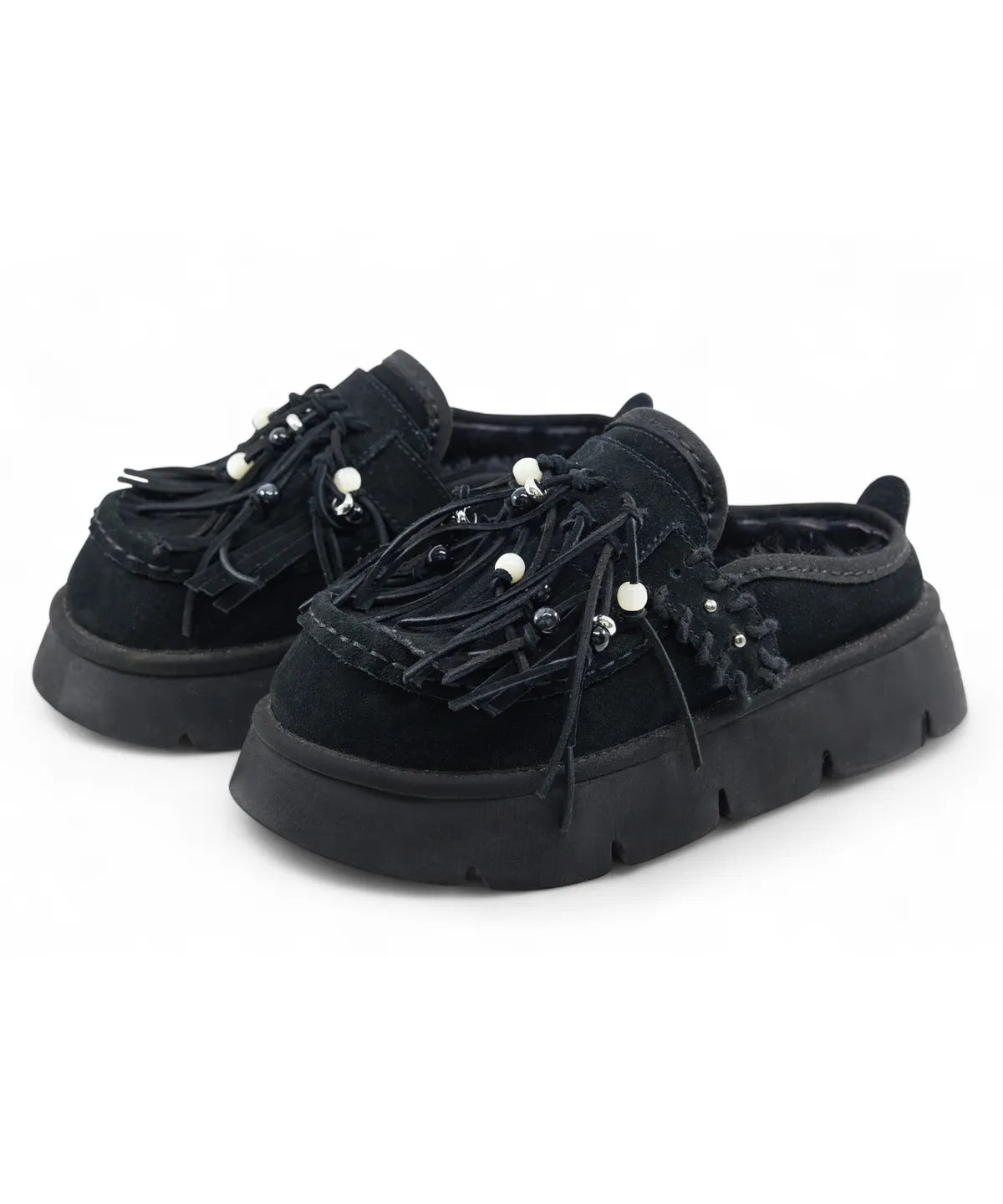 [BTS Suga Worn] Songi Songi × Yase Native Tassel Natural Wool Clog