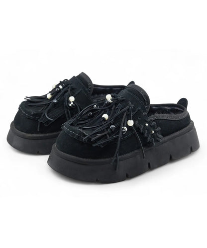 [BTS Suga Worn] Songi Songi × Yase Native Tassel Natural Wool Clog