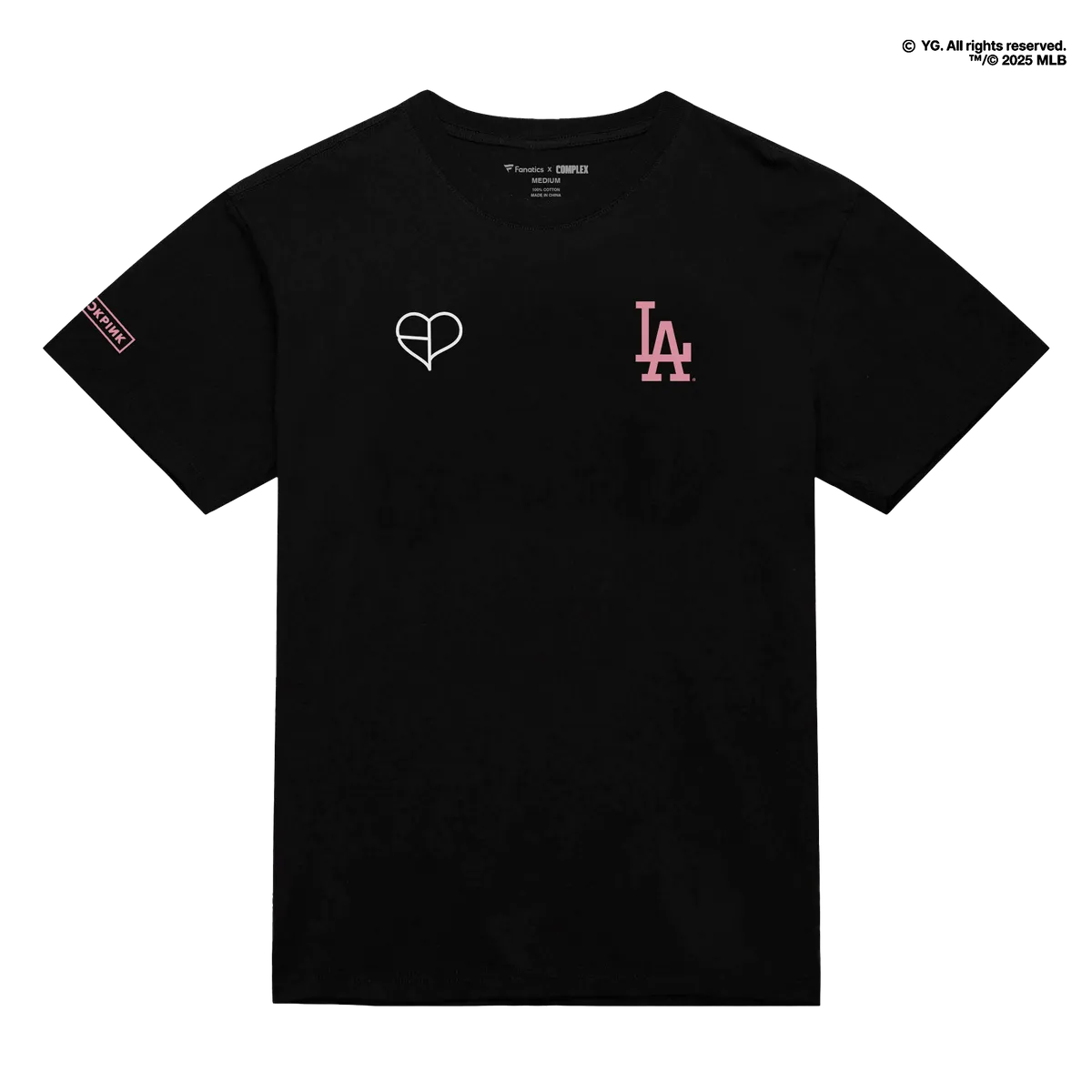 [LEAGUE COLLECTION] Blackpink X Dodgers LA Tee Black