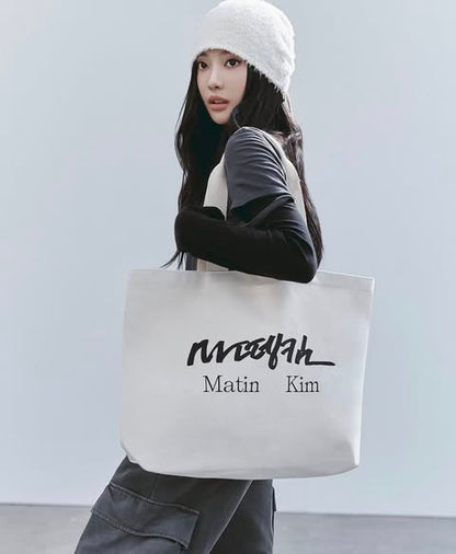 [Aespa Ningning Worn] Matin Kim APEC Hangeul Logo Ecobag In Ivory