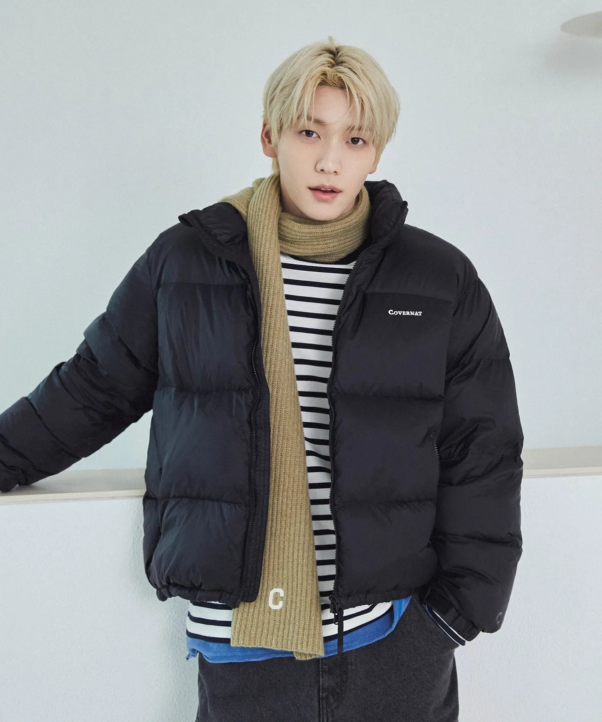 [TXT Soobin Worn] Covernat C Logo Lambswool Muffler