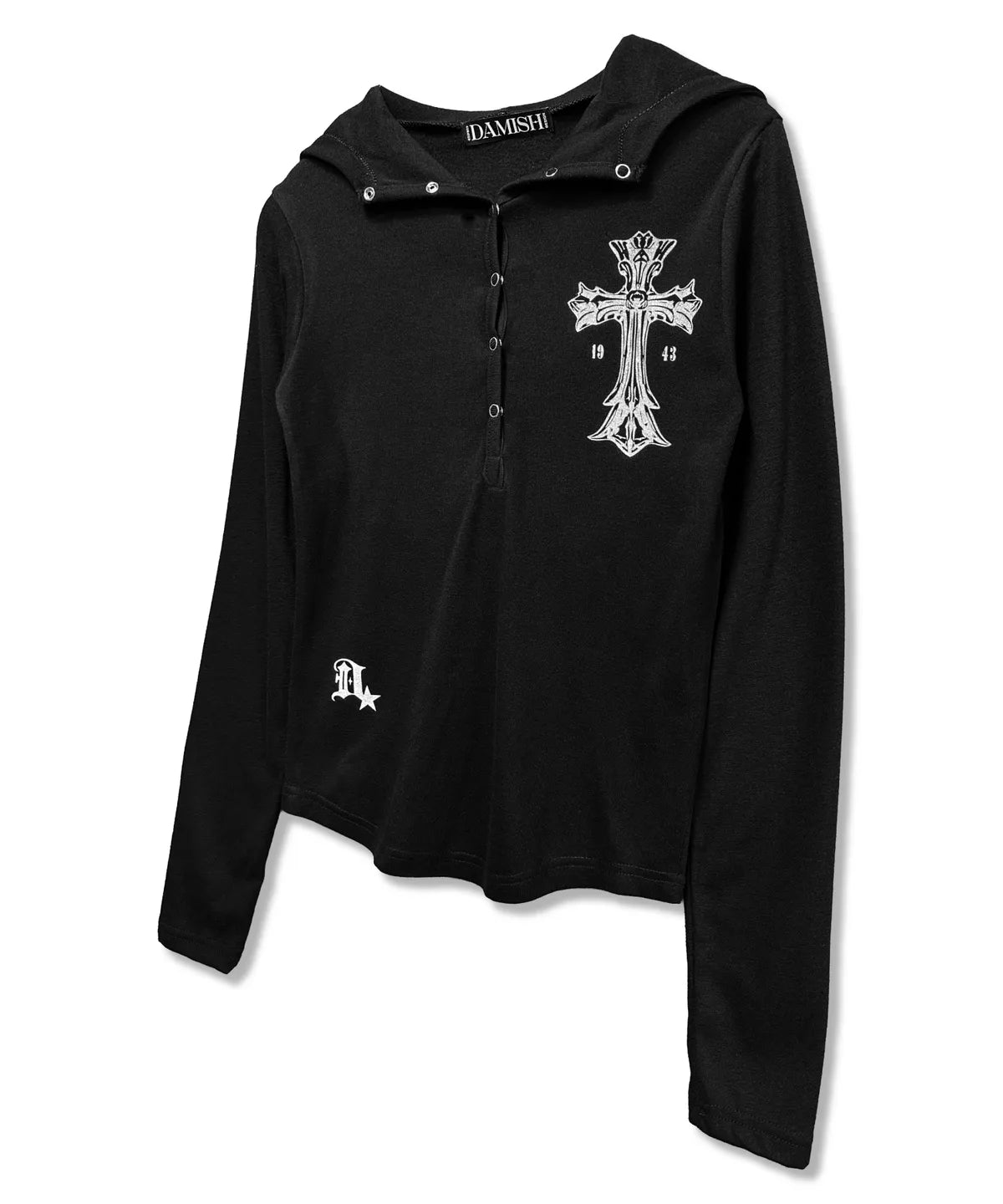 DAMISH Warm Cross Cozy Snap Hoodie