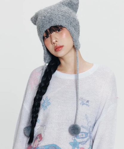 Kirsh X Pyitu Pom Pom Knit Beanie