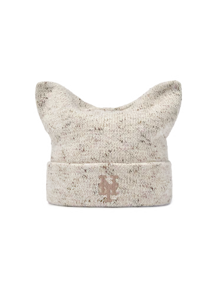 MLB 26FW Loose-fit Melange Meow Beanie