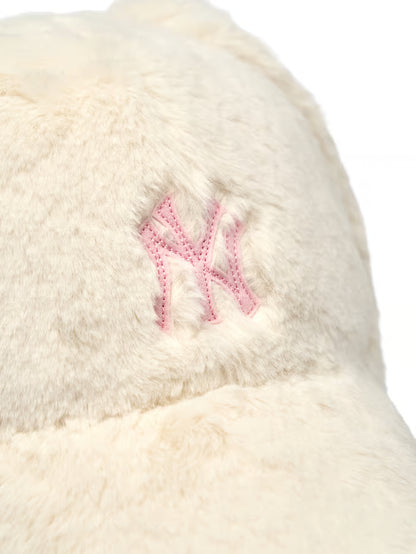[RESCENE X MLB] 26FW Bunny Colorful Fur Unstructured Ball Cap