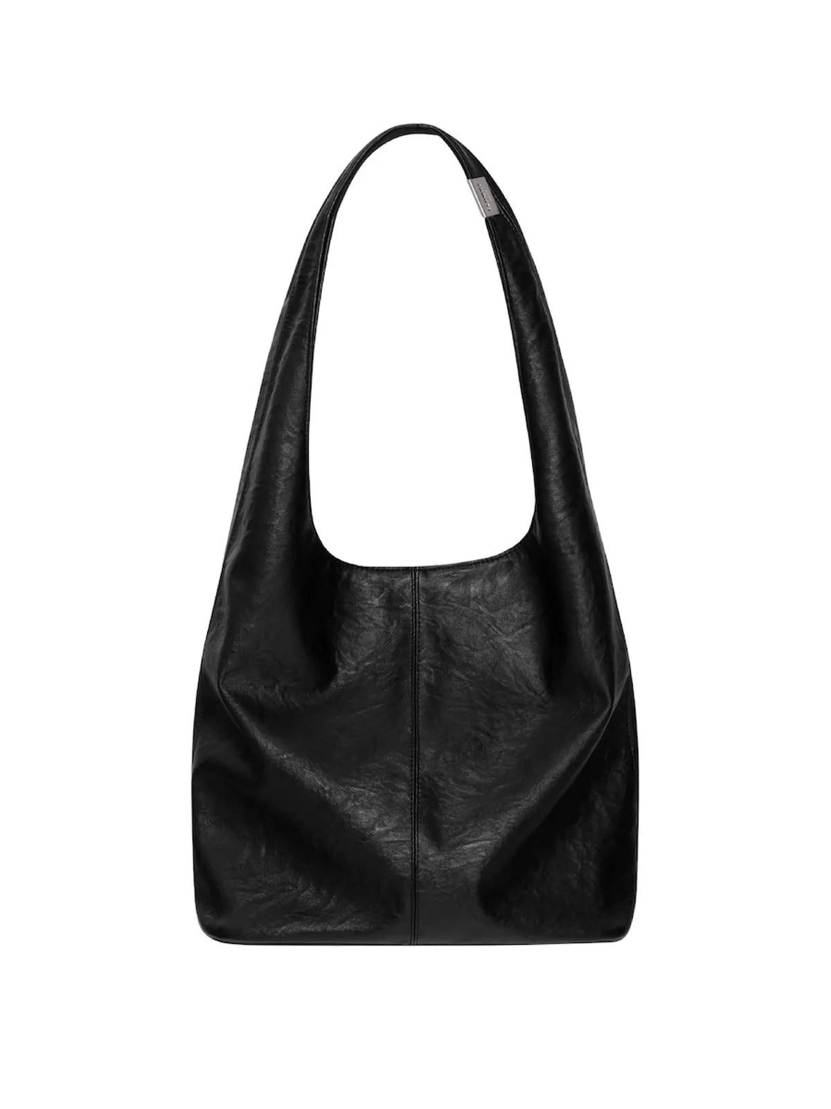 [Aespa Karina Worn] GLOWNY G Leather Shoulder Bag (Black)