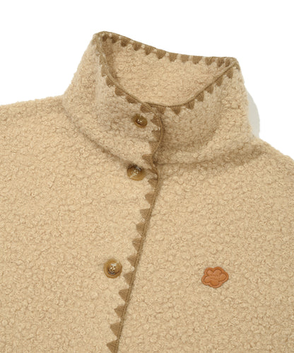 [AESPA Giselle’s Wear] WACKY WILLY Women's Shearling Stitch Jacket