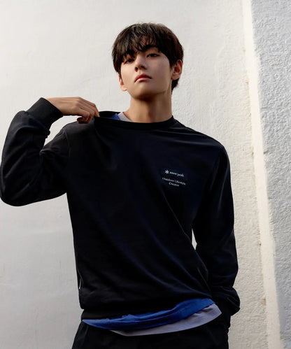 [BTS V Pick] 26SS Snow Peak Land Lettering Woven Patch Sweatshirt