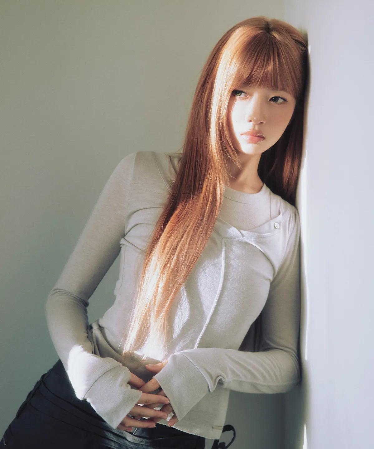 [Ive Rei Pick] Miseki Seoul Layered line sheer long sleeve