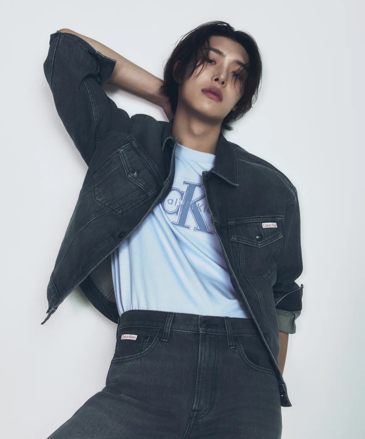 [Ateez Mingi Pick] Calvin Klein 16S Elevated Monologo Tee Blue