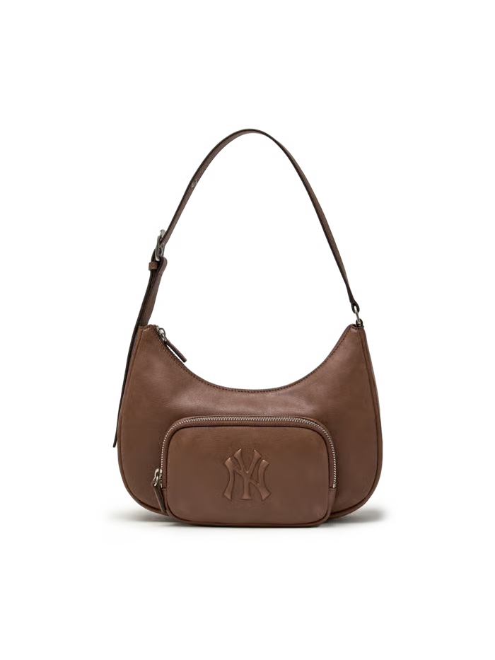 [Ive Gaeul Worn] MLB Basic Vintage Logo Hobo Bag New York Yankees