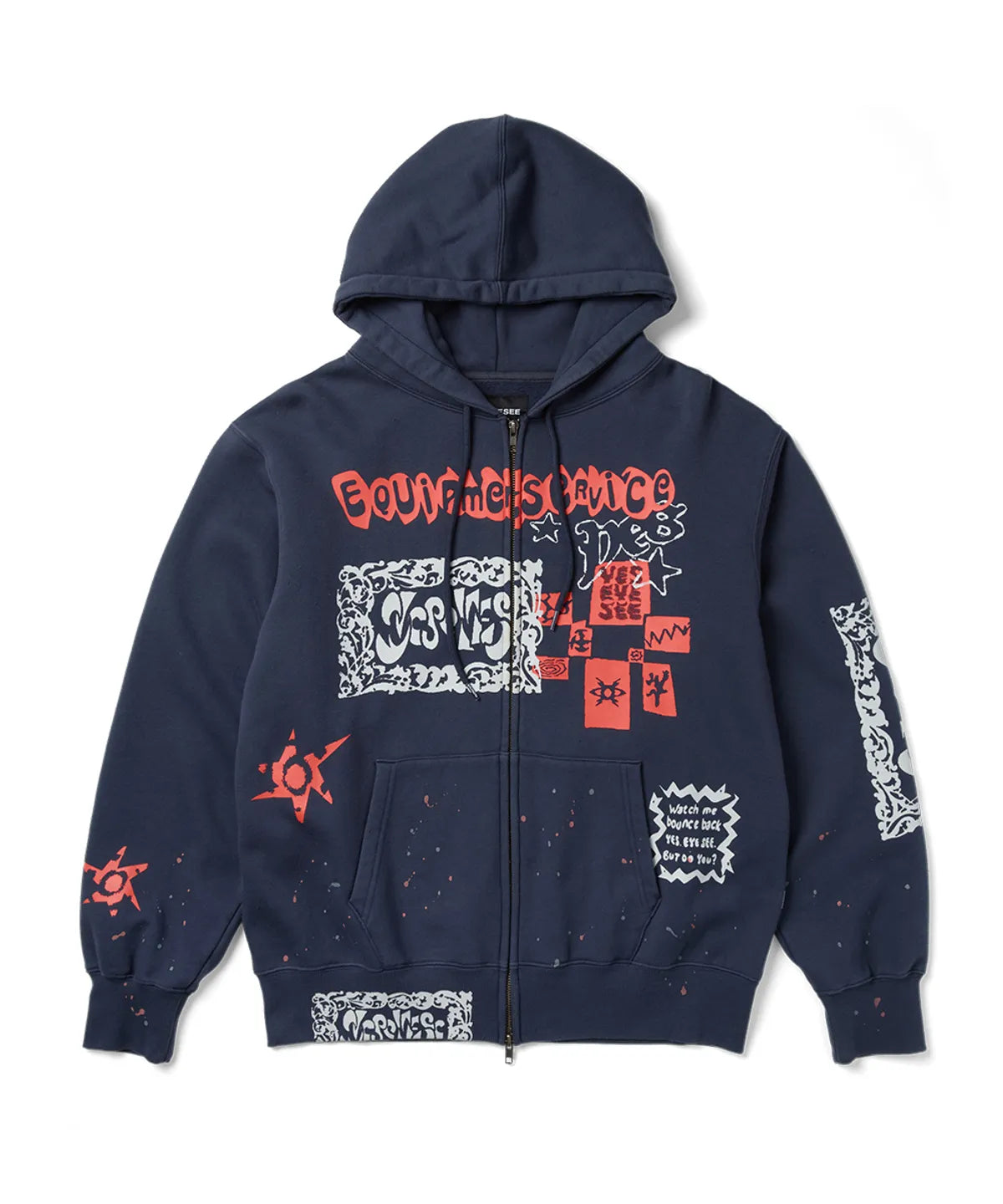 [LNGSHOT Louis Worn] YESEYESEE Scanned Zip-up Hoodie