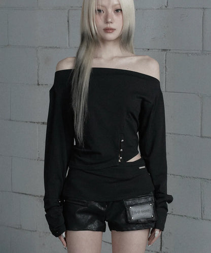 [Itzy Ryujin Worn] ETRE AU SOMMET Cut-Out Open Long Sleeve