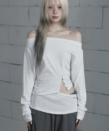 [Itzy Ryujin Worn] ETRE AU SOMMET Cut-Out Open Long Sleeve