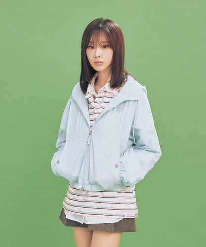 [Aespa Giselle Worn] 26SS Women's Nylon Hooded Windbreaker