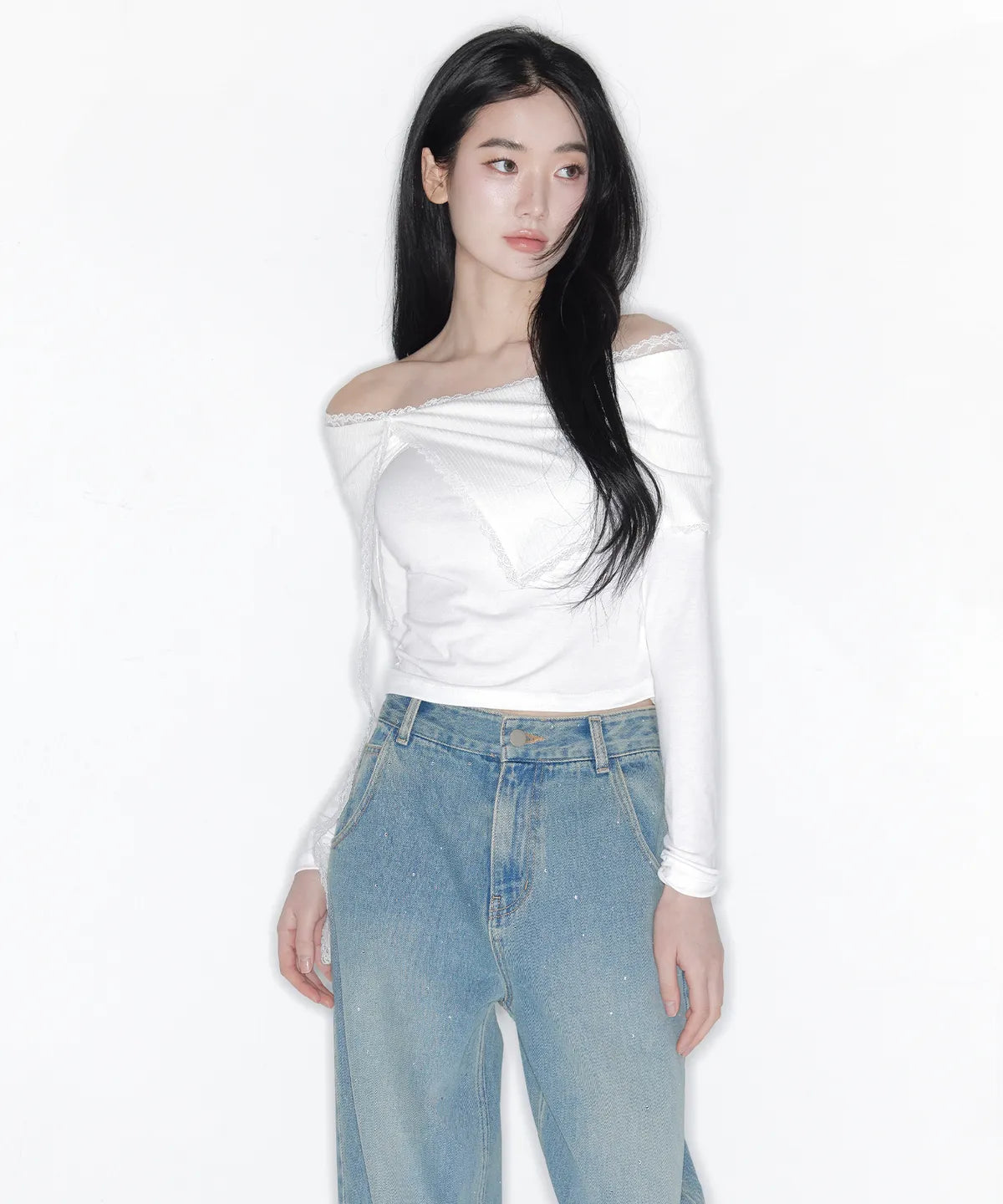 THETIS Stella Lace Off Shoulder Top