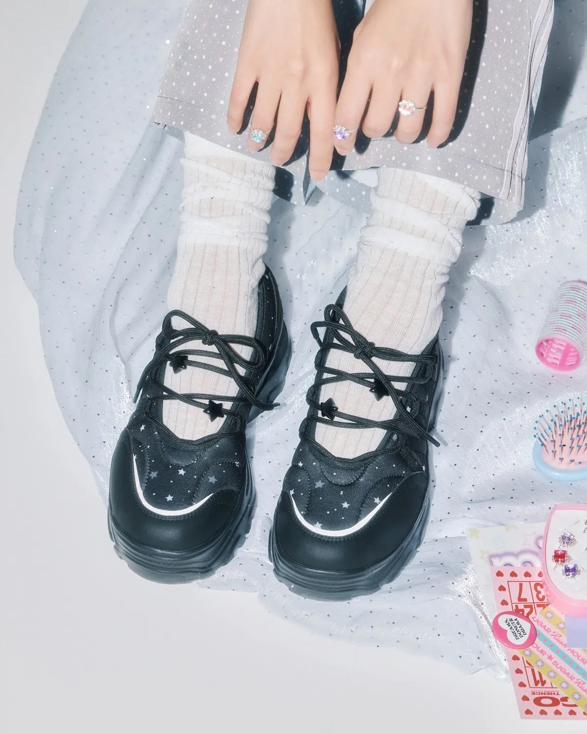 OTZ X Youhee Platform Ballerina Mary Jane Shoes Black