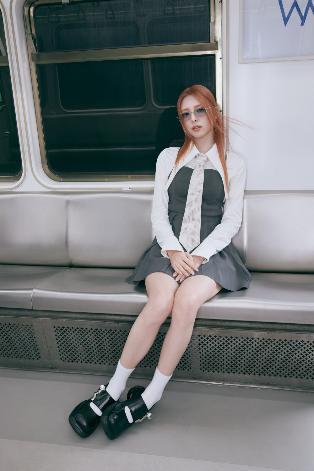 [Itzy Yuna Worn] ViewMap BUZZ_Retro Polygon Titanium Sunglasses