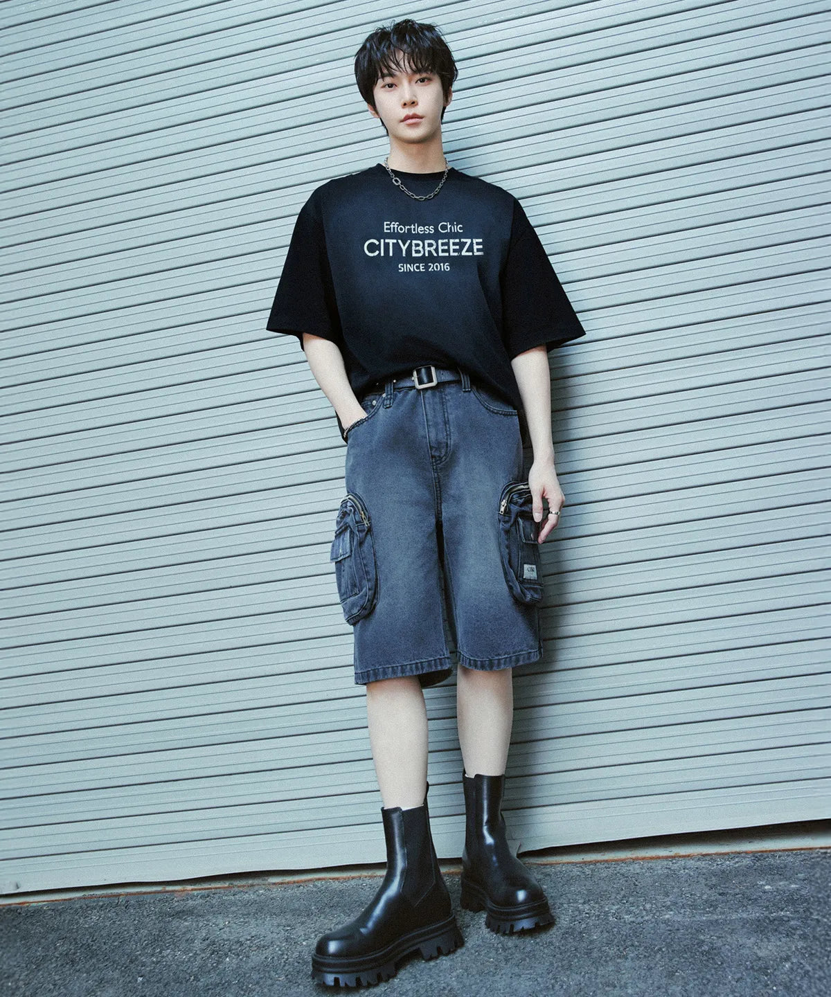NCT Doyoung x CITYBREEZE Smudge Washing Short Sleeve T-Shirt