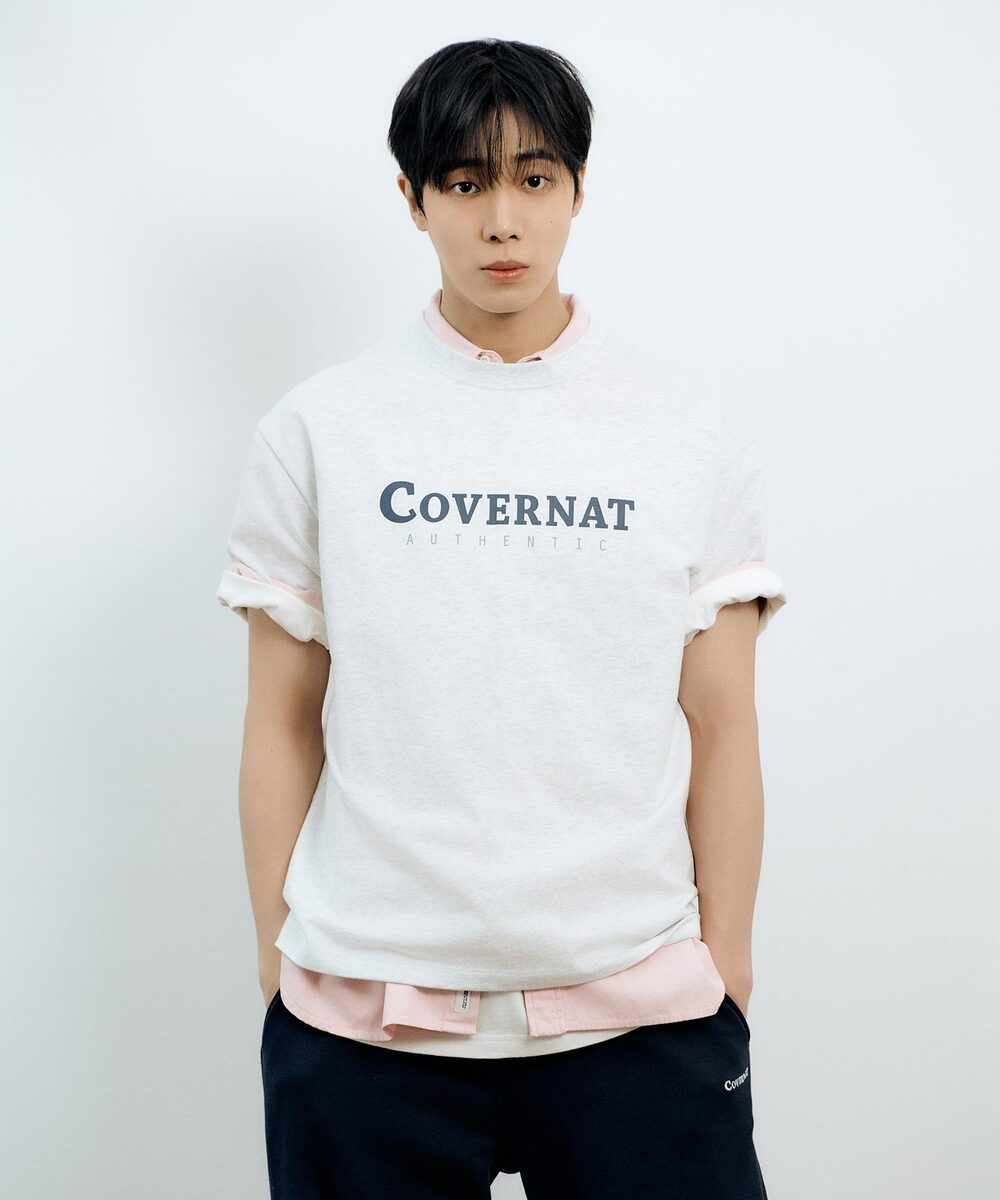 Covernat -  [Worn by Choo Young-woo] Center Authentic T-shirt Heather Gray
