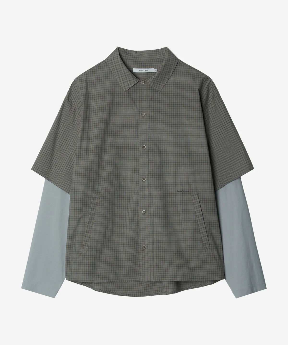 [BTS Jungkook Worn] NODE LABS DEV:10 Layered Sleeve Check Shirt
